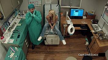 Lesbian torment in clinics of america with hope harper backstage