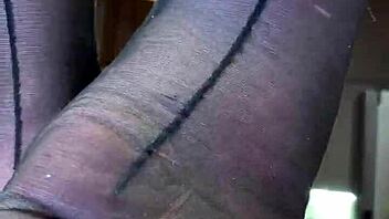 Goddess Long Legs Big Ass Black Pantyhose Tease