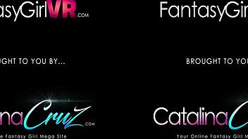 Vr girlfriend catalina cruz teases in lingerie heels stockings