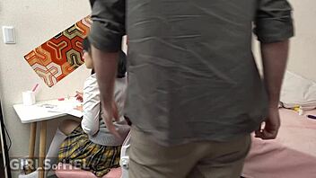 stepdad's toy play in my tight shaved teen holes 💦