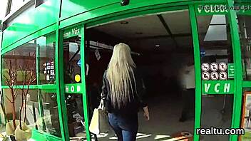 ravishing czech teen gets clothes ripped in shop before hardcore pov pounding!