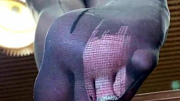 Goddess Long Legs Big Ass Black Pantyhose Tease