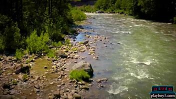 Curvy BBW MILF Mia Malkova Sensual Outdoor Striptease Undressing Big Tits Playboy