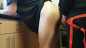 Bisexual dude bends over for her intense strapon pegging outdoors