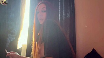 Italian Big Tits Bombshell Artemisia Loves Smoking Fetish Solo