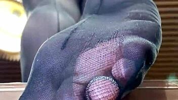 Goddess Long Legs Big Ass Black Pantyhose Tease