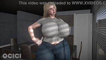 Curvy blonde milf cheats at office, taking doggystyle from boss in 3d hentai