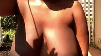 Huge boobs ebony neighbor strips pregnant curves softly