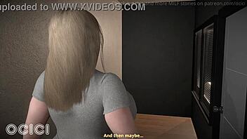 Curvy blonde milf cheats at office, taking doggystyle from boss in 3d hentai