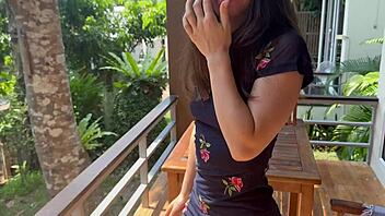 hot curvy latina teen bent over fucked hard outdoors