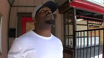 rhianna ryan gapes shaved pussy on black cock in fishnets frenzy