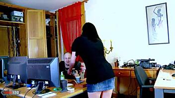 lana fever bounces on max casanova's throbbing cock on the sofa