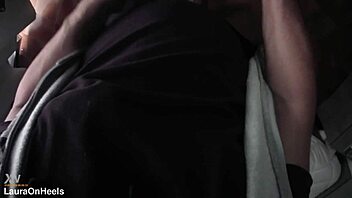 hey, watch this gorgeous milf take cash for deepthroat blowjob and cum swallow