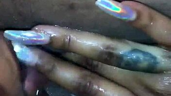 steamy shower turns into double facial cum explosion for ebony couple