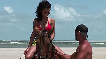 hairy latina milf's outdoor mmf threesome pussy pounding