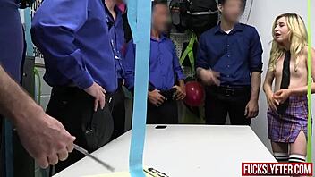 minxx marley caught shoplifting again time for big cock punishment on her petite tits and ass