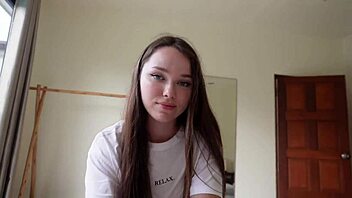 petite brunette creampied rough morning sex pov