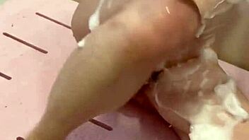 Japanese wife ends period craving sex with lickable hard nipples