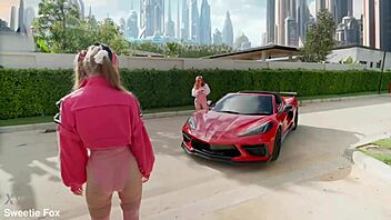 Big Black Cock Ravages Sweetie Fox and Diana Rider in Mirror