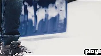 Watch This Horny Couple's Sensual Snowy Day Tit-Fucking Frenzy!