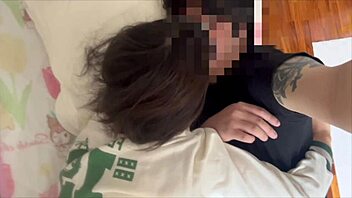 amateur japanese couple buys bed then films steamy sex