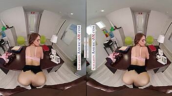 Kenzie fucks you hard at the office 😈 with deepthroat and cum swallow