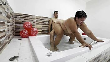 excited milf fingers her wet pussy under jeans alone