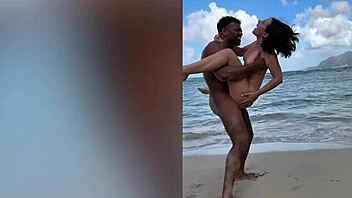 Eve Sweet Cums Hard on Beach with BBC Troy