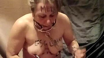 french milf maid bound flashed spanked in public bdsm humiliation!