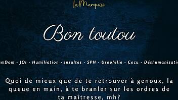 french femdom joi cuckold humiliation jerk off instructions bon toutou