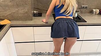 Real Cheating Russian Wife's Friend Fucked Deep At Work!