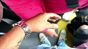 passionate public hookup in transport turns wildly erotic