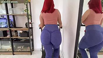 ripped that legging off the thick latina she got mad