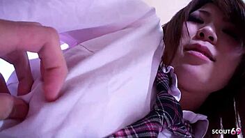 Big Tits Asian Uniform Teen Creampied Rough Then Soapy Shower Fuck