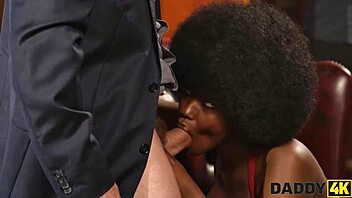 ebony slut cheats with big black cock while friends watch