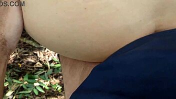 Hot girl fucks wildly in park makes guy cum then keeps pounding hard!