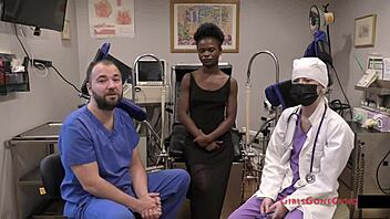 Rina Arem's Gyno Exam Spreads Pussy for Doctor Tampa