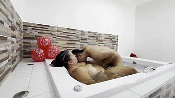 excited milf fingers her wet pussy under jeans alone