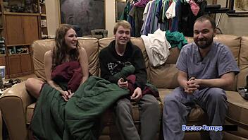 dr tampa probes nova maverick's shaved pussy backstage ultrasound play 👩‍⚕️💦