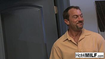 busty blonde milf takes double facial cum blasts