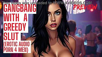 innocent teen takes hard gangbang cum covered fucking from group