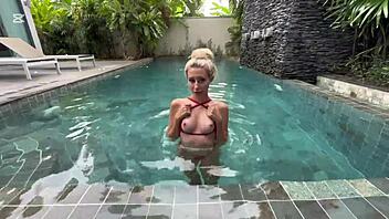 Rough Pool Pounding Amateur Couple Ride Wild!