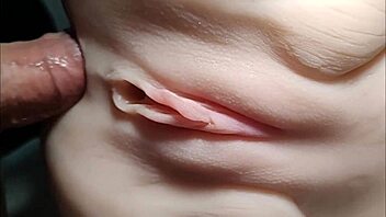 crisp closeups of fuck doll's shaved pussy stretched by toys