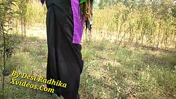 Country fields hide steamy encounters with seductive Indian beauty under open skies