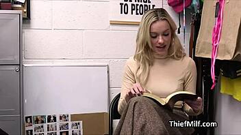 Cheating Milf Caught with Dildos Kneels for Office Blowjob