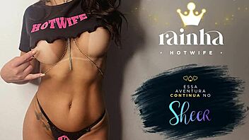 Hubby watches as hotwife slurps thick cock deep