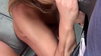 Alexis Monroe's intense double blowjobs with sloppy licks and cum