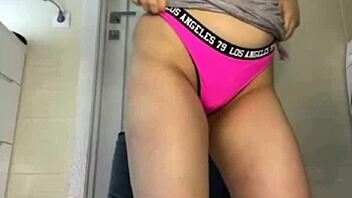 bbw blonde teen fingers wet pussy and fucks hard on webcam to cum