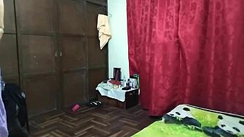 my stepmom sneaks in spying she begs for my hard fuck