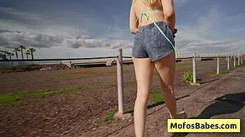 Sahara Skye Seduces Charles Dera with Juicy Natural Boobs in Car